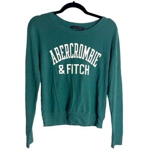 Abercrombie & Fitch Women’s Y2K Knit Logo Lightweight Long Sleeve Sweater - XS